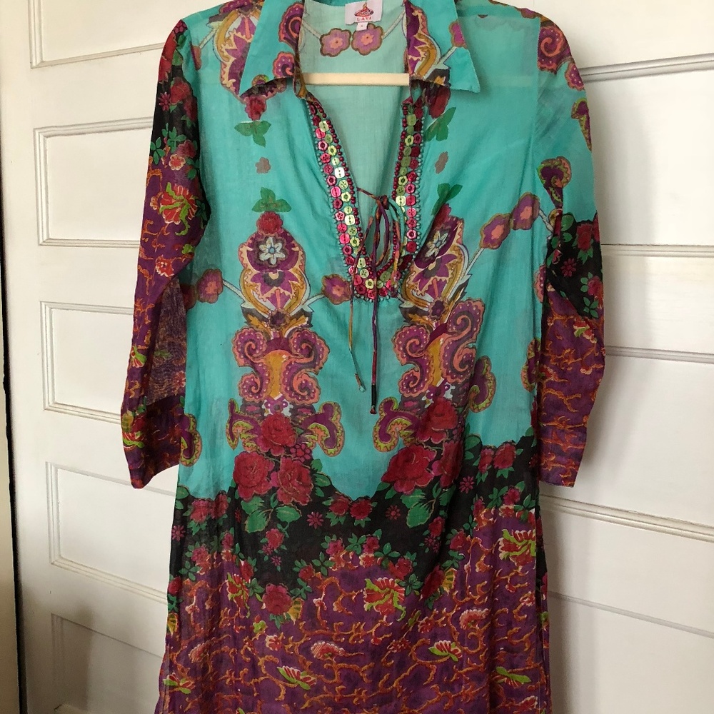 Tunic, cover up, maxi dress by LAVA100% cotton S